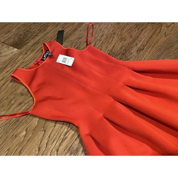 Buffalo David Bitton Red Fit & Flare Dress Women's Size M | NWT $118 | Kolander - Picture 6 of 11